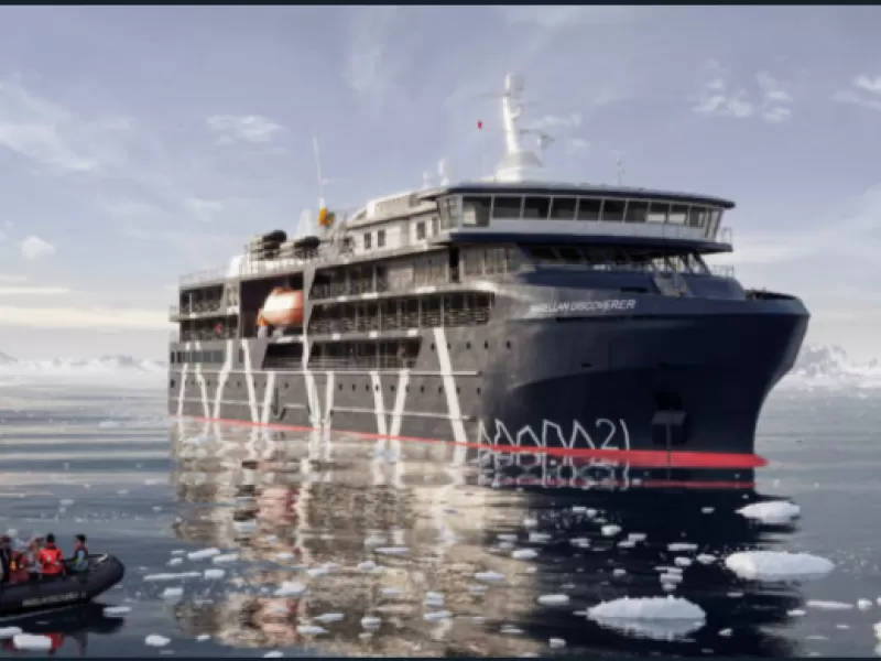 Comienza la construcción del primer crucero híbrido-eléctrico de Chile, que llevará turistas a la Antártida