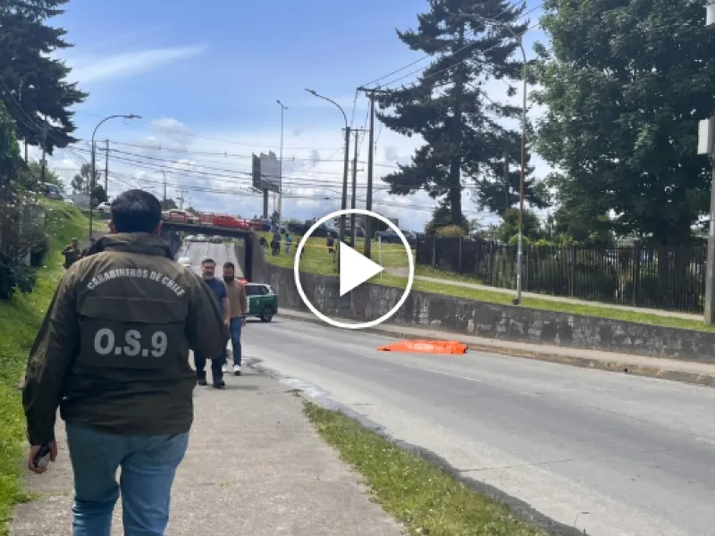 Hombre de 23 años apuñalado fatalmente en la calle en Puerto Montt.