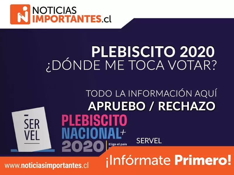Lugar de votación en chile, Plebiscito 2020  ✅