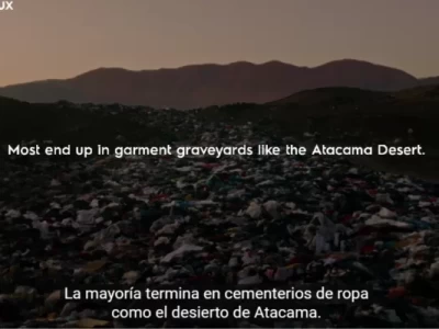 Comercial sobre desperdicio textil pone como advertencia al "cementerio de ropa" de Atacama